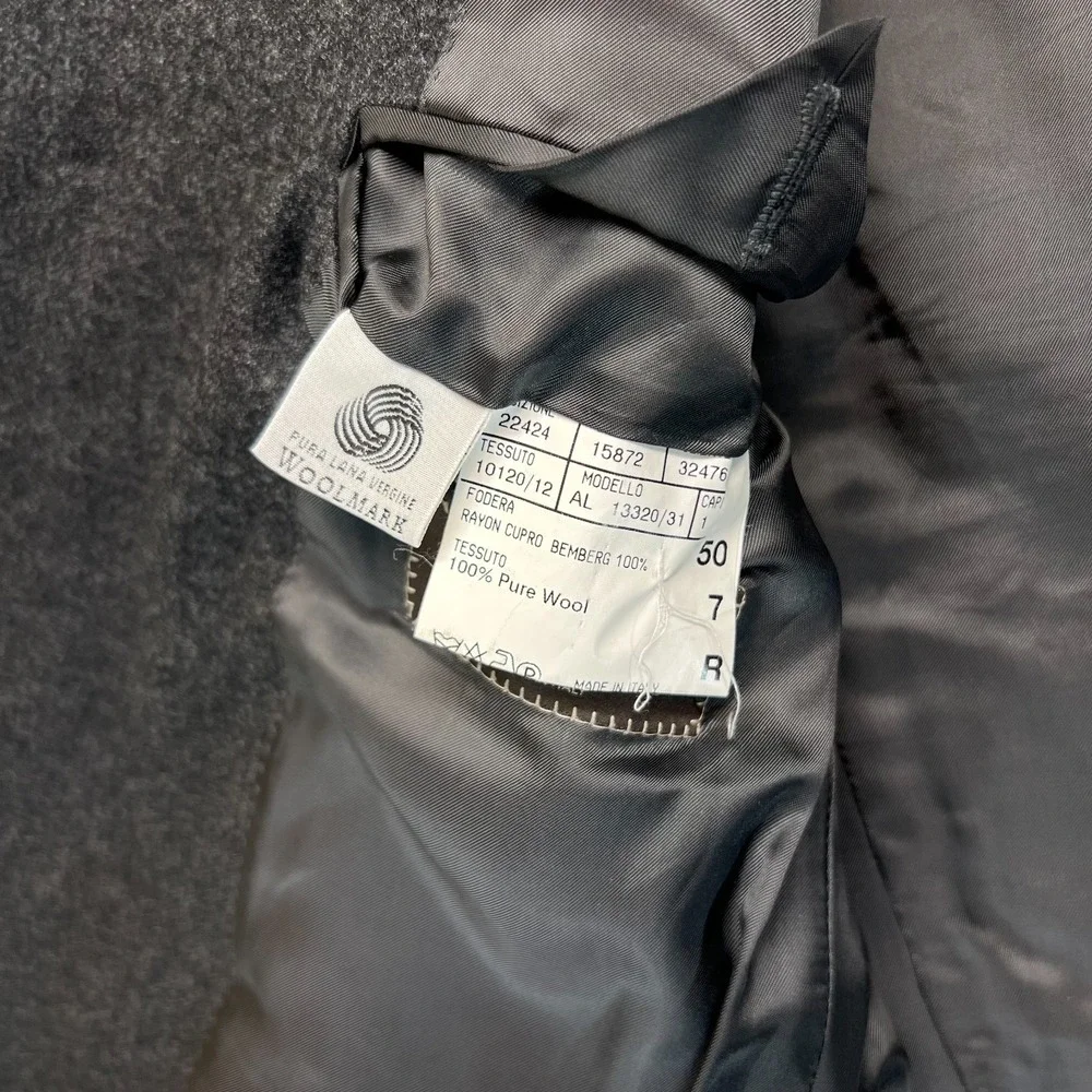 Canali Mens 3-Button Wool‎ Silk Blazer Jacket Gray Pockets 50R/US40